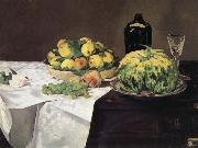 Edouard Manet Fruits et Melon sur un Buffet Germany oil painting reproduction